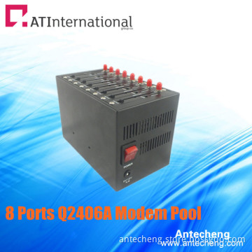 8 Ports SMS Modem Pool Supports at Command Free SMS Software Wavecom Q2406A Chipset 900/1800MHz